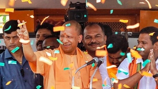 CM Yogi listens to 100th episode of PM's 'Mann Ki Baat' in Karnataka