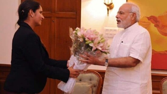 Sania Mirza with PM Narendra Modi (Twitter/MirzaSania)