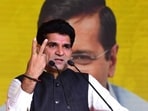 Isudan Gadhvi was Aam Aadmi Party’s Gujarat chief ministerial candidate in the last assembly elections. (AFP Photo)