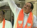 BJP chief JP Nadda holds roadshow in Karnataka(ANI)