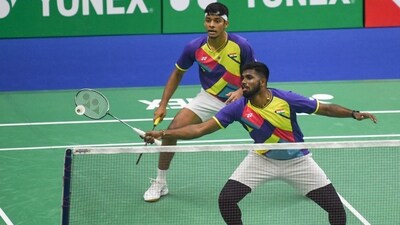 Badminton players Chirag Shetty and Satwiksairaj Rankireddy (PTI) Badminton players Chirag Shetty and Satwiksairaj Rankireddy (PTI)