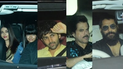 Aishwarya Rai, Aaradhya, Kartik Aaryan, Anil Kapoor, and Vikram attended the screening of Ponniyin Selvan 2. Aishwarya Rai, Aaradhya, Kartik Aaryan, Anil Kapoor, and Vikram attended the screening of Ponniyin Selvan 2.