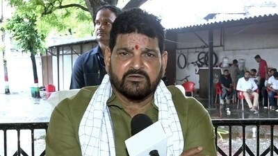 WFI chief and BJP MP Brij Bhushan Singh speaks to the media on Wrestlers' protest, on Monday. (ANI Photo) (ANI) WFI chief and BJP MP Brij Bhushan Singh speaks to the media on Wrestlers' protest, on Monday. (ANI Photo) (ANI)