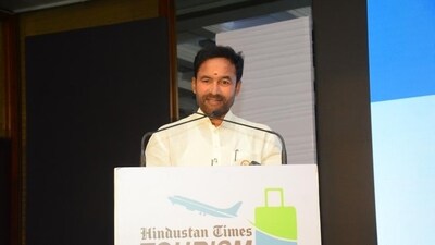 Union minister G Kishan Reddy during a session at the HT Tourism Conclave. (HT Photo) Union minister G Kishan Reddy during a session at the HT Tourism Conclave. (HT Photo)