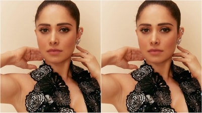 Assisted by makeup artist, Vardan Nayak, Nushrratt opted for minimal make up look and decked up in nude eyeshadow, mascara-laden eyelashes, contoured cheeks and a shade of nude lipstick. (Instagram/@nushrrattbharuccha) Assisted by makeup artist, Vardan Nayak, Nushrratt opted for minimal make up look and decked up in nude eyeshadow, mascara-laden eyelashes, contoured cheeks and a shade of nude lipstick. (Instagram/@nushrrattbharuccha)