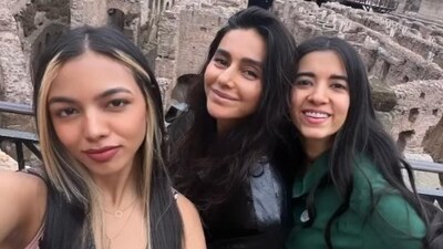Saba Azad and Shibani Dandekar are holidaying in Rome. Saba Azad and Shibani Dandekar are holidaying in Rome.