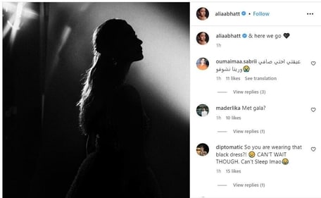 Earlier, Alia teased a glimpse of her first Met Gala look.