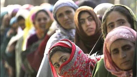 The polls in J&K could also be a reality check for political parties to gauge their strength at the grassroots level. (HT File)