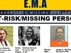 This missing poster provided by the Oklahoma Highway Patrol shows 14-year-old Ivy Webster, left, 16-year-old Brittany Brewer, center, and Jesse McFadden, who were reported missing Monday, May 1, 2023. This missing poster provided by the Oklahoma Highway Patrol shows 14-year-old Ivy Webster, left, 16-year-old Brittany Brewer, center, and Jesse McFadden, who were reported missing Monday, May 1, 2023.
