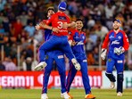 Delhi Capitals players celebrate their win in the IPL 2023 cricket match between Gujarat Titans and Delhi Capitals Delhi Capitals players celebrate their win in the IPL 2023 cricket match between Gujarat Titans and Delhi Capitals