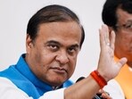 Assam Chief Minister Himanta Biswa Sarma during an interactive session with people from North-East India at BTM Layout constituency ahead of upcoming Karnataka Assembly elections, in Bengaluru on Monday.