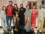  Abhishek Bachchan, Aishwarya Rai, and Vikram with Rupali Ganguly.