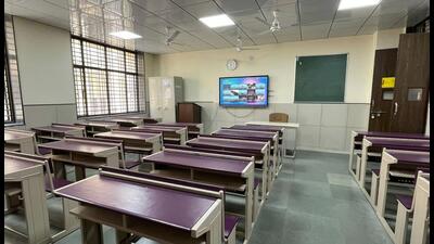 Atishi said that the Delhi government was building magnificient schools to provide a conducive learning environment. (HT Photo) Atishi said that the Delhi government was building magnificient schools to provide a conducive learning environment. (HT Photo)