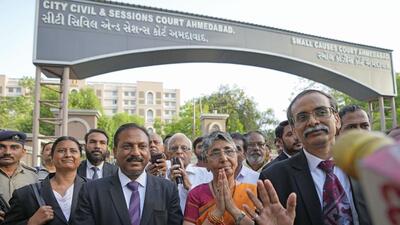 Former Gujarat minister Maya Kodnani leaves the session court after being acquitted in the 2002 Naroda Gam massacre case, in Ahmedabad. (Agencies) Former Gujarat minister Maya Kodnani leaves the session court after being acquitted in the 2002 Naroda Gam massacre case, in Ahmedabad. (Agencies)