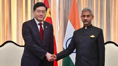 Indian External Affairs Minister S Jaishankar (right) with his Chinese counterpart Qin Gang on the sidelines of G20 Foreign Ministers’ Meeting, in New Delhi, on March 2, 2023. (PTI) Indian External Affairs Minister S Jaishankar (right) with his Chinese counterpart Qin Gang on the sidelines of G20 Foreign Ministers’ Meeting, in New Delhi, on March 2, 2023. (PTI)