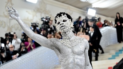 Lil Nas X attends The Metropolitan Museum of Art's Costume Institute benefit gala celebrating the opening of the 'Karl Lagerfeld: A Line of Beauty' exhibition on Monday, May 1, 2023, in New York. (Evan Agostini/Invision/AP) Lil Nas X attends The Metropolitan Museum of Art's Costume Institute benefit gala celebrating the opening of the 'Karl Lagerfeld: A Line of Beauty' exhibition on Monday, May 1, 2023, in New York. (Evan Agostini/Invision/AP)