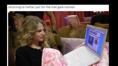 Several people shared Met Gala memes on Twitter. (Twitter/@jennaxlyn) Several people shared Met Gala memes on Twitter. (Twitter/@jennaxlyn)