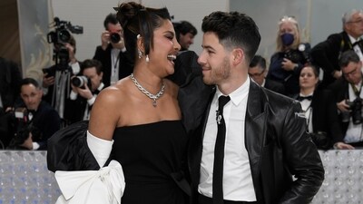 Priyanka Chopra and Nick Jonas attended The Metropolitan Museum of Art's Costume Institute benefit gala celebrating the opening of the "Karl Lagerfeld: A Line of Beauty" exhibition on Monday. (AP) Priyanka Chopra and Nick Jonas attended The Metropolitan Museum of Art's Costume Institute benefit gala celebrating the opening of the "Karl Lagerfeld: A Line of Beauty" exhibition on Monday. (AP)