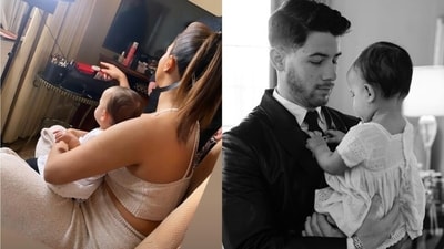 Priyanka Chopra and Nick Jonas shared pictures with Malti Marie Chopra Jonas. Priyanka Chopra and Nick Jonas shared pictures with Malti Marie Chopra Jonas.