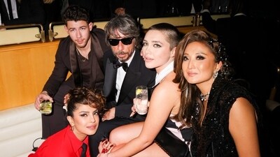 Nick Jonas and Priyanka Chopra partied with Florence Pugh, Ashley Park and Valentino’s creative director Pierpaolo Piccioli on Monday night. Nick Jonas and Priyanka Chopra partied with Florence Pugh, Ashley Park and Valentino’s creative director Pierpaolo Piccioli on Monday night.
