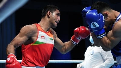 Ashish Chaudhary (in red) in action. (BFI/File Photo)