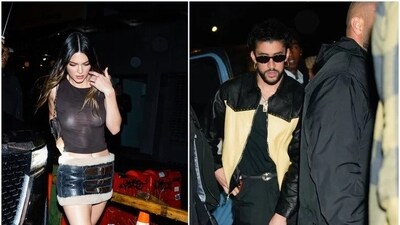 Kendall Jenner and Bad Bunny in the L.A. restaurant. (Image Credit: Getty) Kendall Jenner and Bad Bunny in the L.A. restaurant. (Image Credit: Getty)