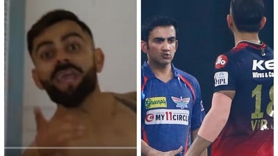 Virat Kohli in a video from the RCB dressing room Virat Kohli in a video from the RCB dressing room