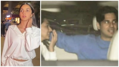 Sidharth Malhotra came to receive Kiara Advani at airport. (Yogen Shah)