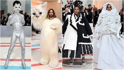 While some attendees embraced the theme of Karl Lagerfeld: A Line of Beauty, others opted for more unconventional and bizarre fashion choices. (Instagram ) While some attendees embraced the theme of Karl Lagerfeld: A Line of Beauty, others opted for more unconventional and bizarre fashion choices. (Instagram )