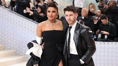 Priyanka Chopra and Nick Jonas graced the red carpet at the Met Gala, an annual fundraising gala held in New York. Both Priyanka and Nick opted for black and white Valentino outfits. (Reuters) 
