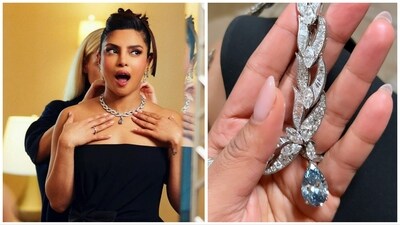 Priyanka Chopra wore a Bulgari blue laguna worth $25 million to MET Gala. Priyanka Chopra wore a Bulgari blue laguna worth $25 million to MET Gala.