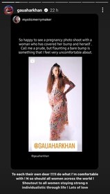 Gauahar Khan responds to user who talked about feeling uncomfortable about those flaunting baby bumps. Gauahar Khan responds to user who talked about feeling uncomfortable about those flaunting baby bumps.