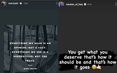 The two players made cryptic posts on their Instagram stories on Tuesday morning The two players made cryptic posts on their Instagram stories on Tuesday morning