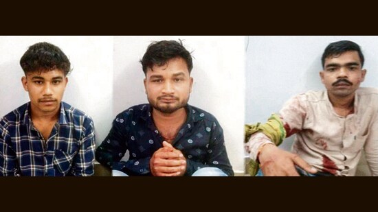 Arun Maurya, Sunny, and Lavlesh Tiwari, who killed mafia-turned-politician Atiq Ahmed and his brother Ashraf (File)