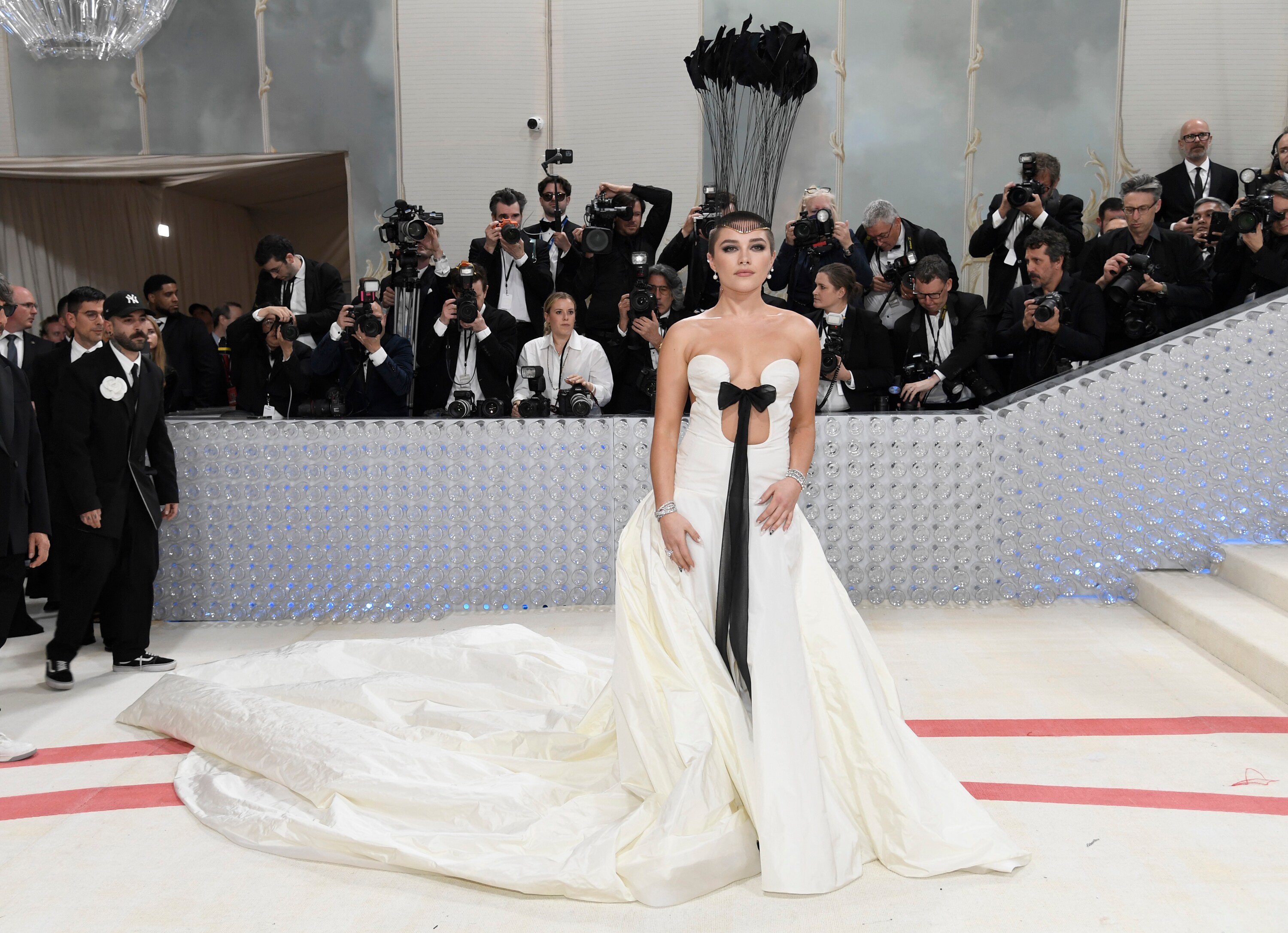 Florence Pugh attends The Metropolitan Museum of Art's Costume Institute benefit gala celebrating the opening of the "Karl Lagerfeld: A Line of Beauty" exhibition on Monday, May 1, 2023, in New York. (Photo by Evan Agostini/Invision/AP) (Evan Agostini/Invision/AP)