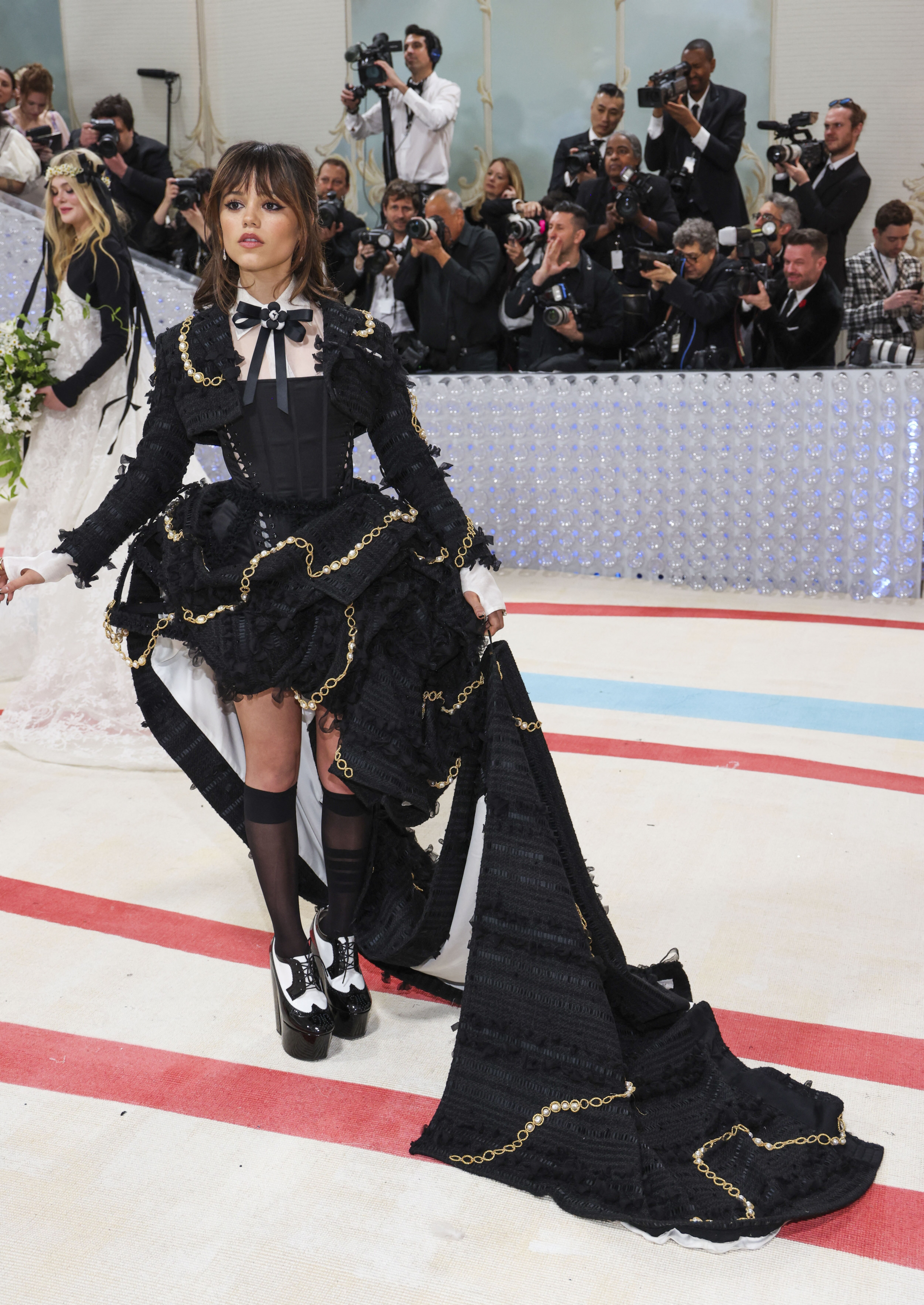 Jenna Ortega decks up in black.  (REUTERS)