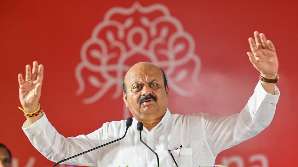 Karnataka CM Bommai was speaking to reporters during a roadshow in Mysuru. (PTI) (HT_PRINT) Karnataka CM Bommai was speaking to reporters during a roadshow in Mysuru. (PTI) (HT_PRINT)