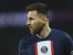 PSG's Lionel Messi reacts during a French League match PSG's Lionel Messi reacts during a French League match