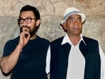 Actor Aamir Khan with Mahavir Phogat.