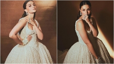 Alia Bhatt's Met Gala debut dress featured 1 lakh pearl, hand-embroidered in India. (Instagram) Alia Bhatt's Met Gala debut dress featured 1 lakh pearl, hand-embroidered in India. (Instagram)
