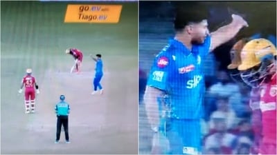 Arshad Khan dismissed Prabhsimran Singh during the 2nd over (Jio Cinema) Arshad Khan dismissed Prabhsimran Singh during the 2nd over (Jio Cinema)