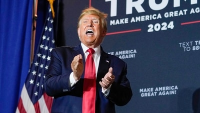 Former US President Donald Trump speaks at a campaign event. (AP) Former US President Donald Trump speaks at a campaign event. (AP)
