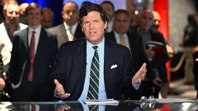 Tucker Carlson faces backlash over leaked videos showing inappropriate comments on his show, sparking accusations of a smear campaign. The videos, shared with Media Matters, reveal banter deemed sexist and inappropriate by some, including discussions about physical appearance and sexual techniques. (AFP) Tucker Carlson faces backlash over leaked videos showing inappropriate comments on his show, sparking accusations of a smear campaign. The videos, shared with Media Matters, reveal banter deemed sexist and inappropriate by some, including discussions about physical appearance and sexual techniques. (AFP)