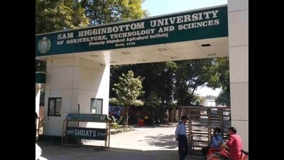 In February this year, two FIRs were lodged against SHUATS vice chancellor RB Lal and other officials. (File photo)