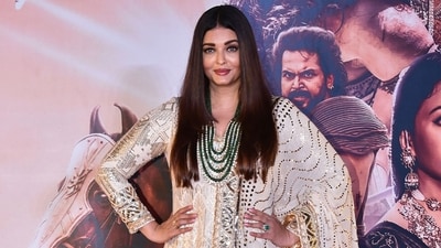 Aishwarya Rai during a press conference for promotion of Ponniyin Selvan 2 in Mumbai last month. (PTI)