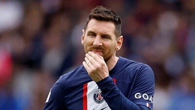 FILE PHOTO: Soccer Football - Ligue 1 - Paris St Germain v Lorient - Parc des Princes, Paris, France - April 30, 2023 Paris St Germain's Lionel Messi reacts REUTERS/Christian Hartmann/File Photo (REUTERS)