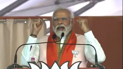 PM Narendra Modi on Wednesday during an election rally in Karnataka's Moodabidri. PM Narendra Modi on Wednesday during an election rally in Karnataka's Moodabidri.