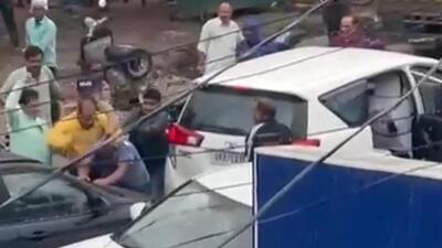 The minister’s PSO Gaurav however had an altogether different account of the incident. (Screengrab from the video)