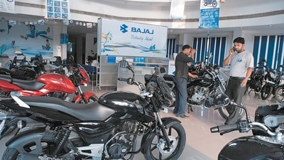 Bajaj Auto said the exports of two-wheelers, however, dipped by 44 per cent at 1,06,157 units, as against 1,88,478 units in the same month a year ago. (MINT_PRINT)