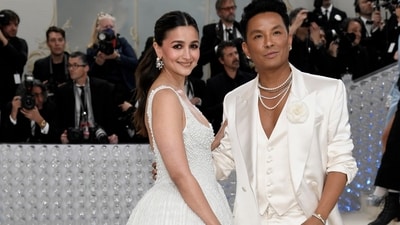 Alia Bhatt and Prabal Gurung attend The Metropolitan Museum of Art's Costume Institute benefit gala celebrating the opening of the "Karl Lagerfeld: A Line of Beauty" exhibition on Monday. (AP) (AP) Alia Bhatt and Prabal Gurung attend The Metropolitan Museum of Art's Costume Institute benefit gala celebrating the opening of the "Karl Lagerfeld: A Line of Beauty" exhibition on Monday. (AP) (AP)